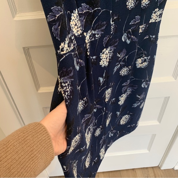 Club Monaco blue floral mini dress with pockets, size S - Picture 7 of 8